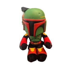 Star Wars Boba Fett Plush Stuff Toy Plastic Head 2021 Mattel - Pre-Owned